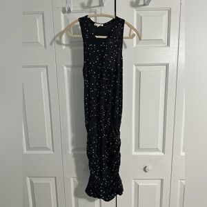 Sndys Black Sleeveless Polka Dot Midi Dress - 1